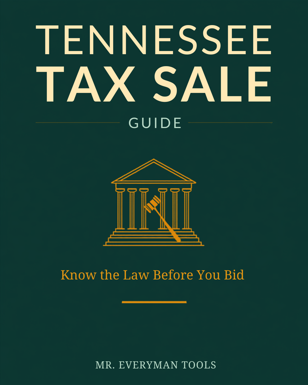Tennessee Tax Sale Guide — property investor legal guide cover
