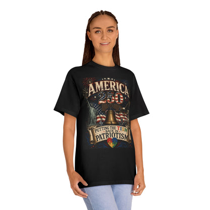 Neurodivergent pride 4th of July t-shirt vintage Americana design detail